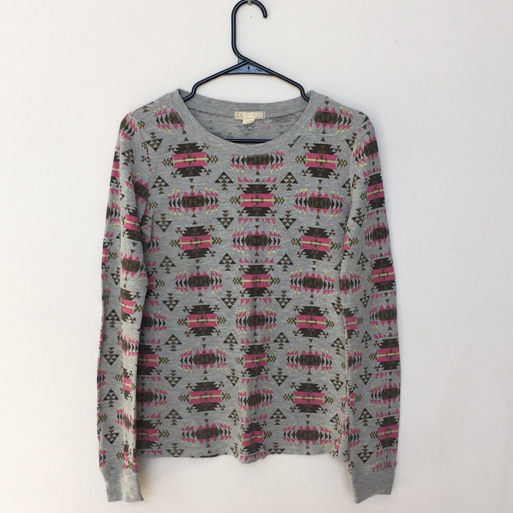 Aztec Print Thermal Shirt